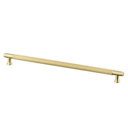 Meubelgreep in goud met diamond cut structuur, hartafstand 320 mm, lengte 352 mm