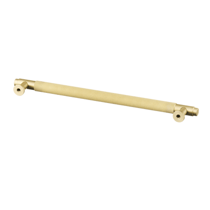 Meubelgreep in goud met diamond cut structuur, hartafstand 224 mm, lengte 256 mm