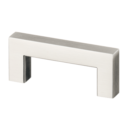 Meubelgreep in RVS, hartafstand 64 mm, lengte 76 mm