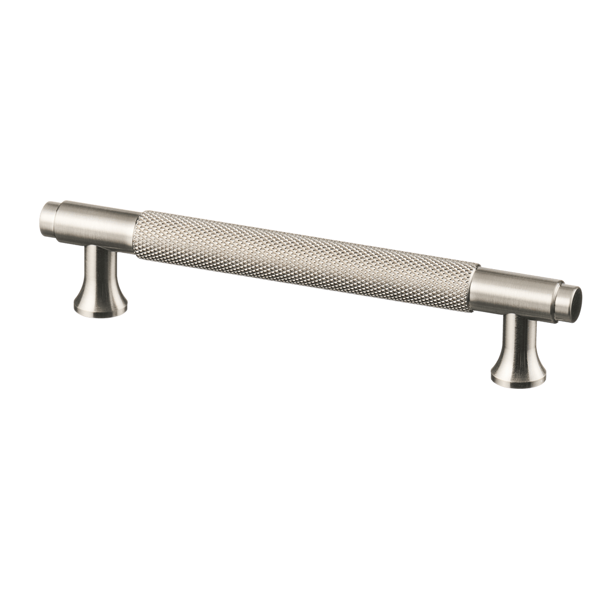 Meubelgreep in RVS met diamond cut structuur, hartafstand 128 mm, lengte 164 mm