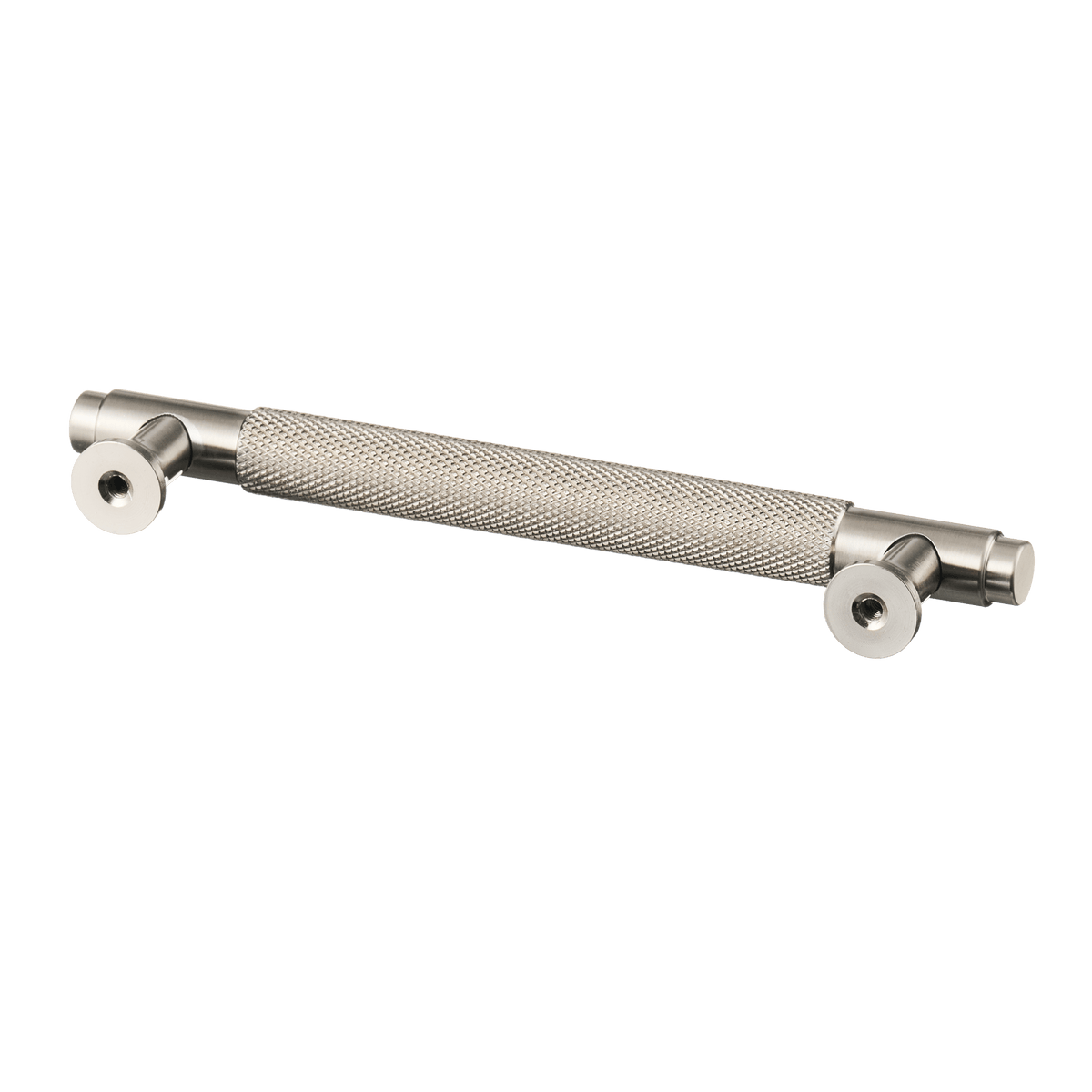Meubelgreep in RVS met diamond cut structuur, hartafstand 128 mm, lengte 164 mm