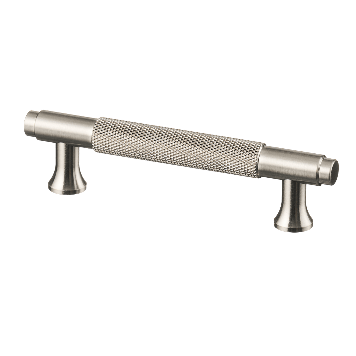 Meubelgreep in RVS met diamond cut structuur, hartafstand 96 mm, lengte 130 mm