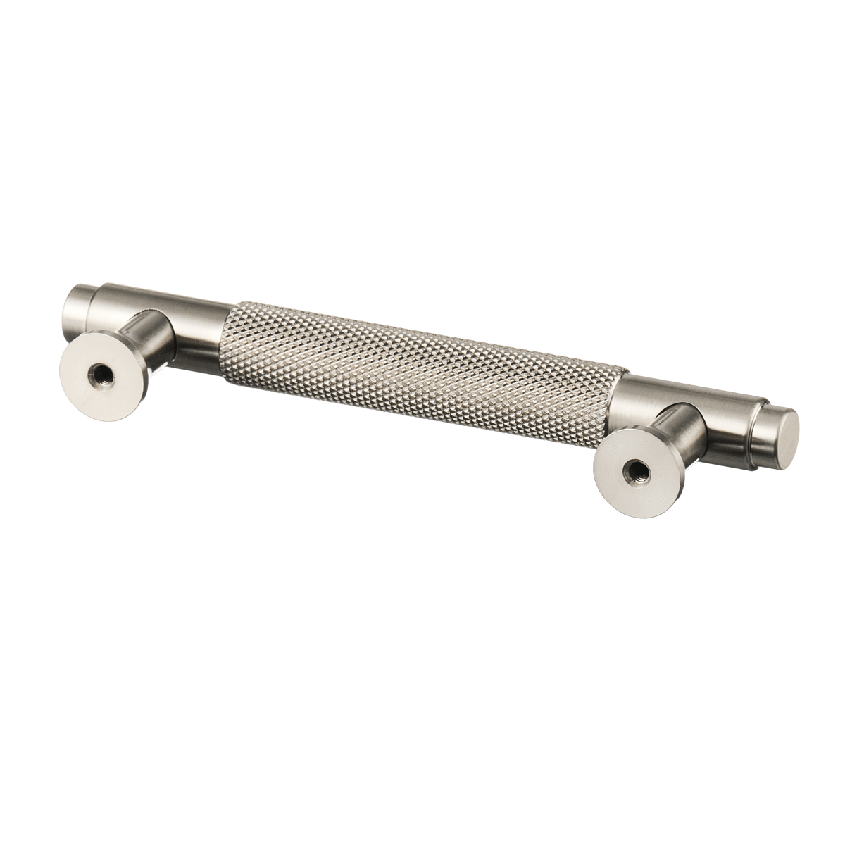 Meubelgreep in RVS met diamond cut structuur, hartafstand 96 mm, lengte 130 mm