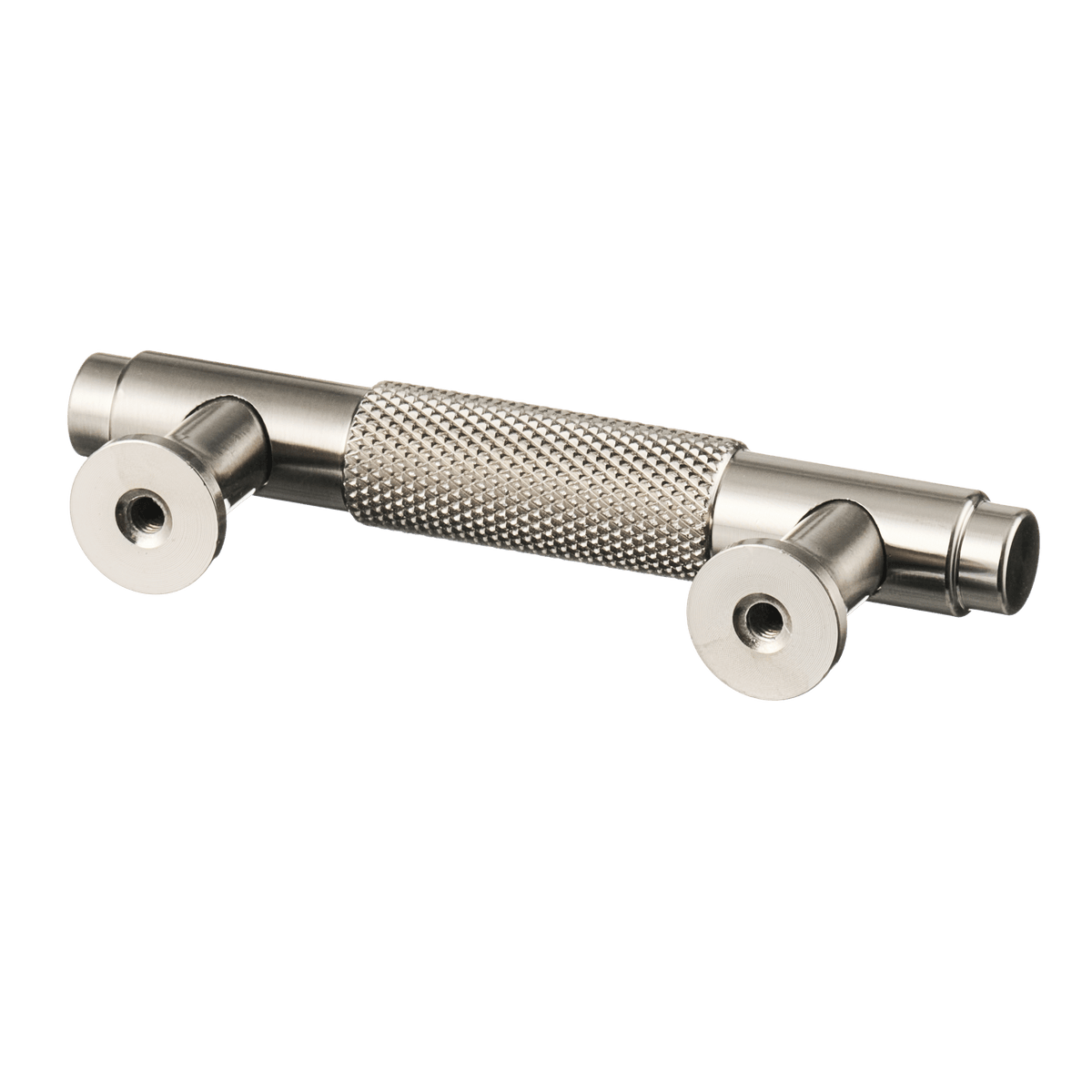 Meubelgreep in RVS met diamond cut structuur, hartafstand 64 mm, lengte 98 mm