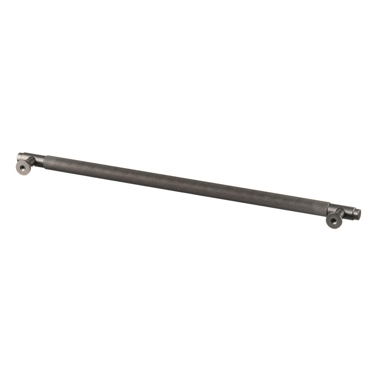 Meubelgreep in gun metal met diamond cut structuur, hartafstand 320 mm, lengte 352 mm
