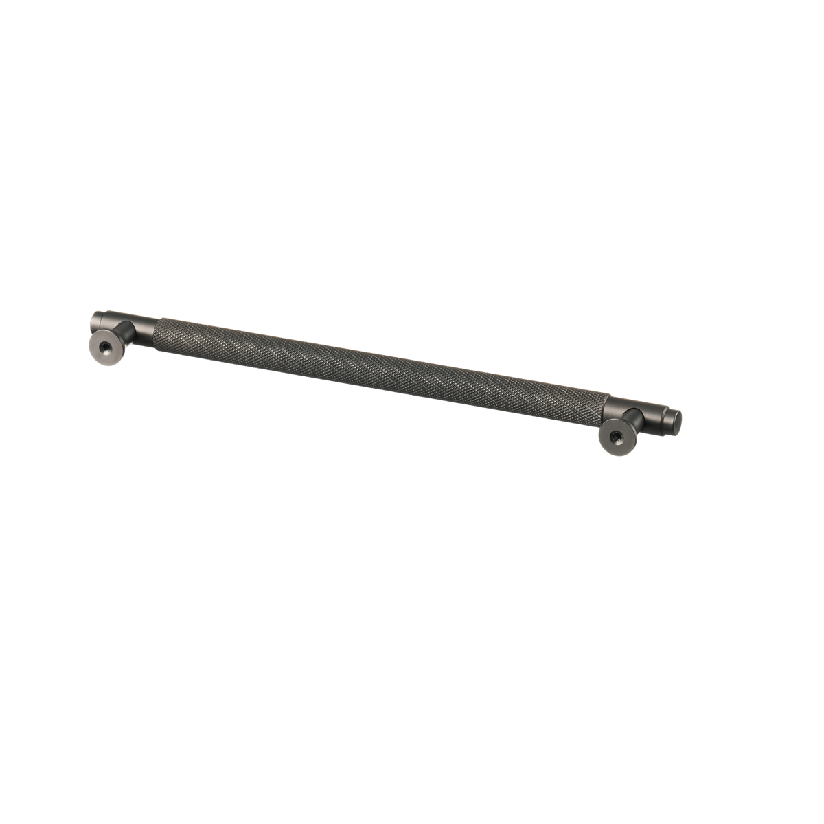 Meubelgreep in gun metal met diamond cut structuur, hartafstand 224 mm, lengte 256 mm
