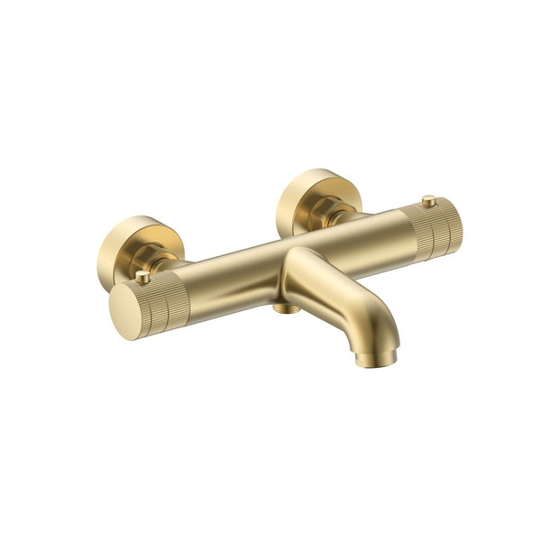 Grifo de ducha Stria | Termostático | Exterior | Oro cepillado PVD