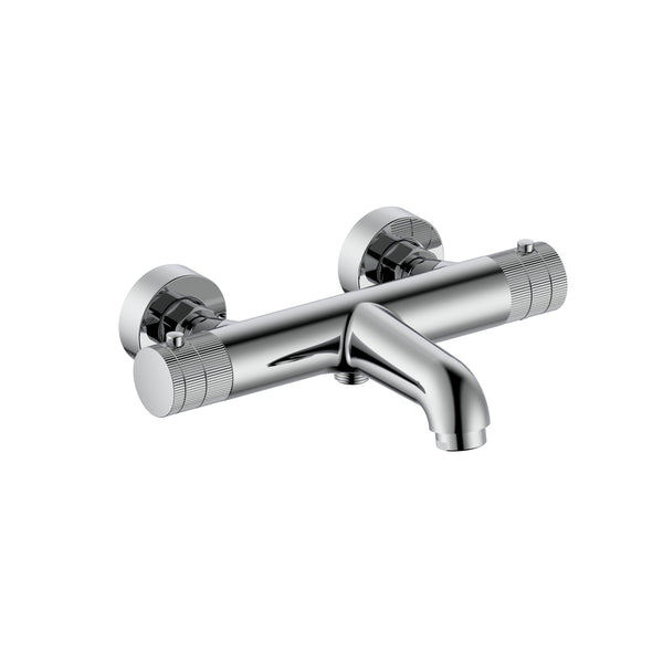 Grifo mezclador de bañera Stria | Termostático | Visto | Cromo