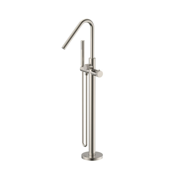Grifo mezclador de bañera independiente Stria + teleducha + flexo de ducha | Termostático | Acero inoxidable cepillado