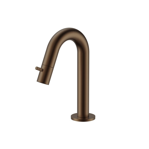Stria Koudwaterkraan | Gebogen Uitloop | Bruin Brons PVD