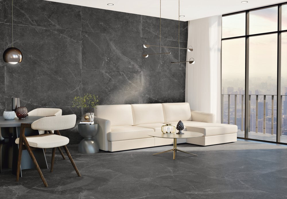 Vloer- en wandtegel Pieantra Nero 80x80 rett - foto 2