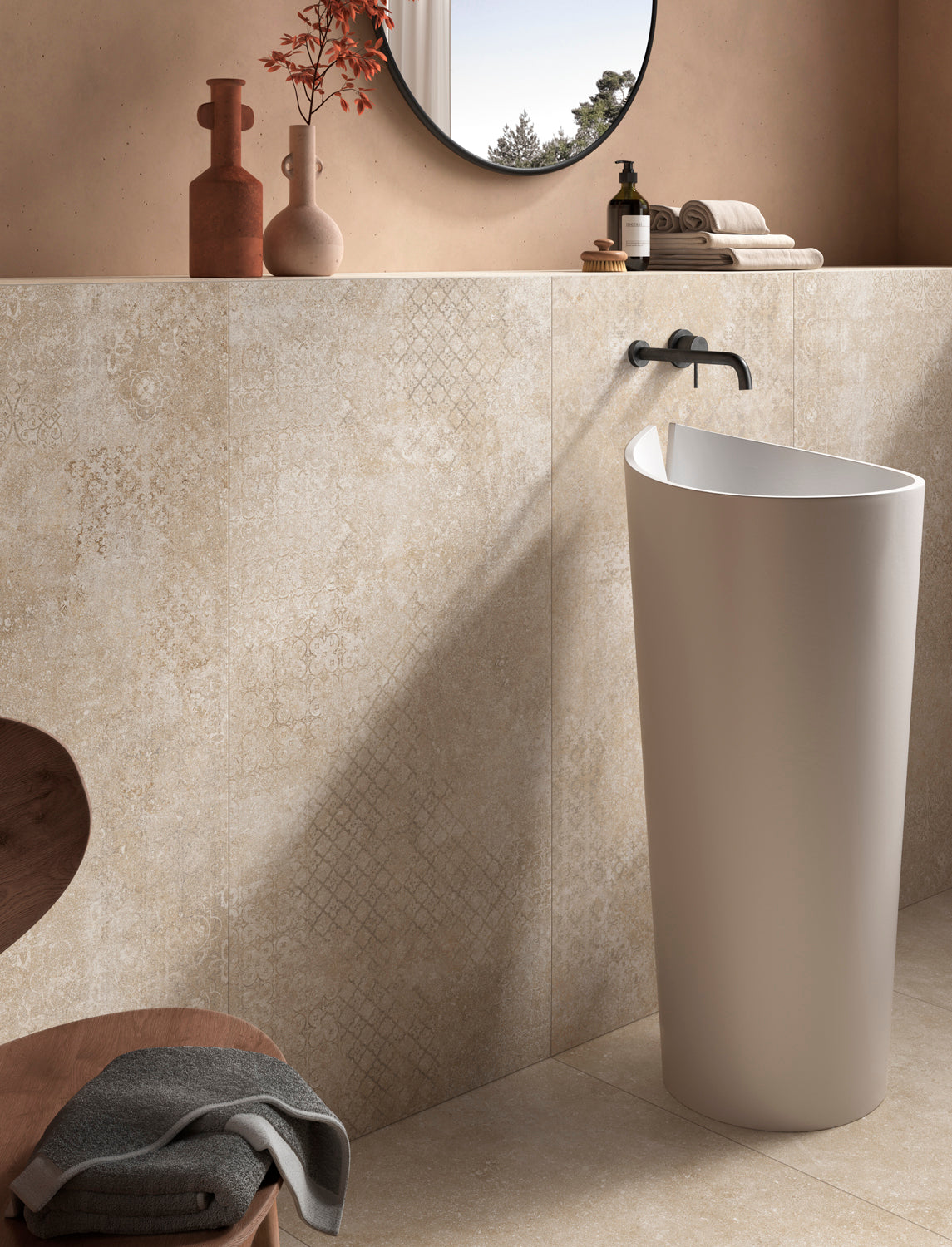 Vloer- en wandtegel Pora Beige Decor 60x119,8 rett - foto 3
