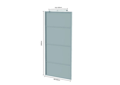 Douchewand Luna - 90x200cm - WDtegels