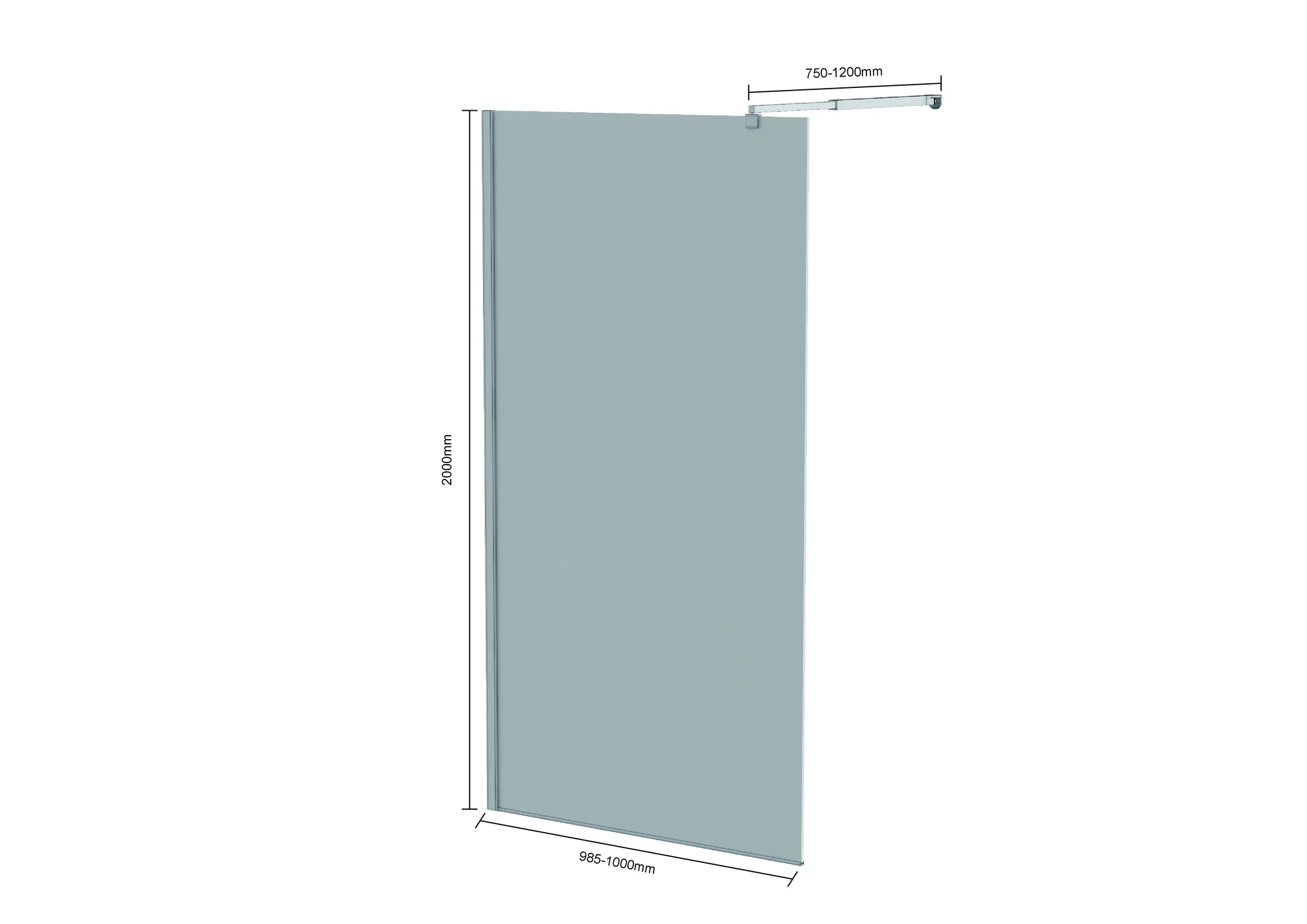 Douchewand Aris - 100x200cm - WDtegels