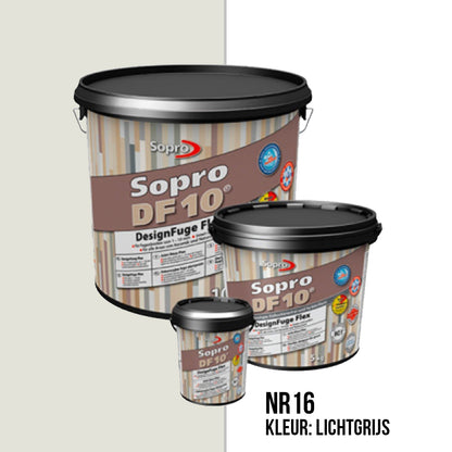 Voegmortel Sopro DF 10 Flexibel licht grijs nr. 16 5kg - WDtegels