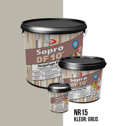 Voegmortel Sopro DF 10 Flexibel grijs nr. 15 1kg - WDtegels