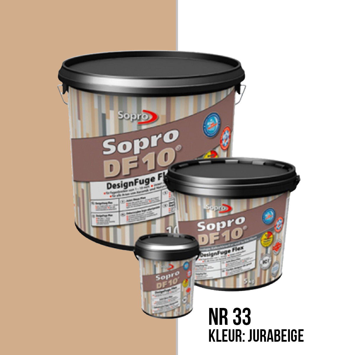 Voegmortel Sopro DF 10 Flexibel jurabeige nr. 33 5kg - WDtegels