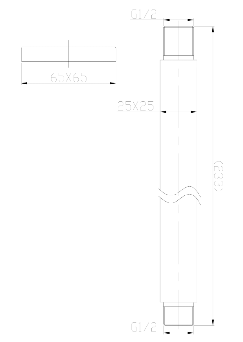 Wiesbaden 304-douchearm vierkant plafond | 20cm | RVS - WDtegels
