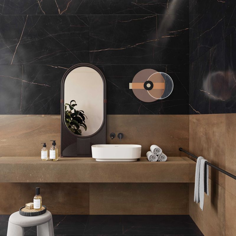 Vloer- en wandtegel Siana Precious Black Antic 60x120 rett - foto 4