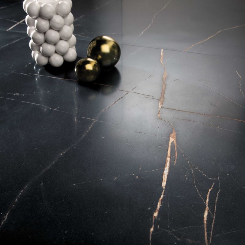 Vloer- en wandtegel Siana Precious Black Naturale 120x120 rett - foto 2