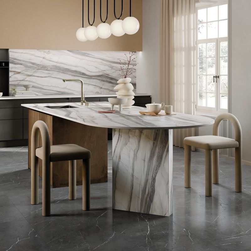 Vloer- en wandtegel Siana Stone Grey Naturale 120x120 rett - foto 6