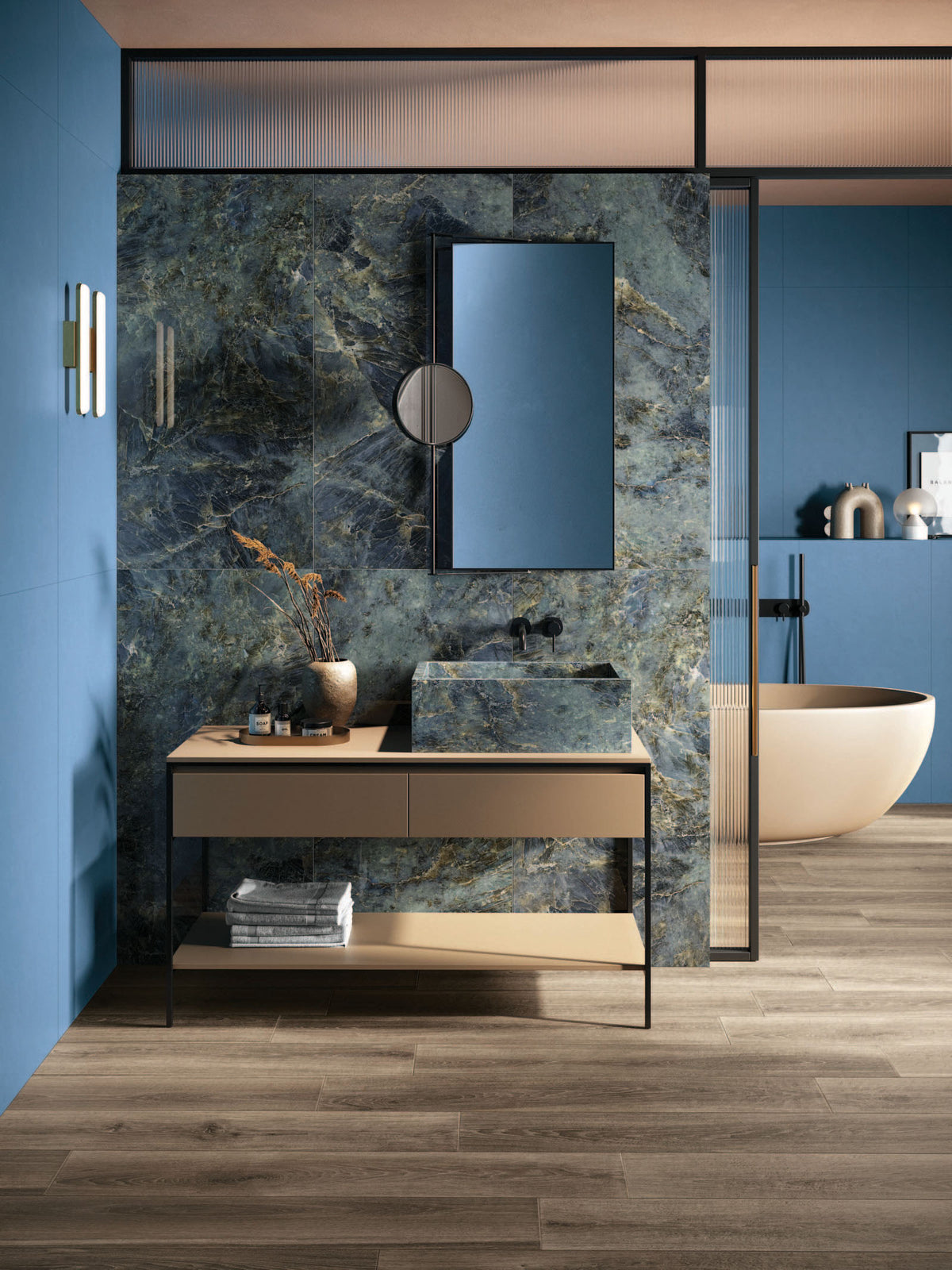 Vloer- en wandtegel Signoria Labradorite gepolijst 120x120 rett - foto 2