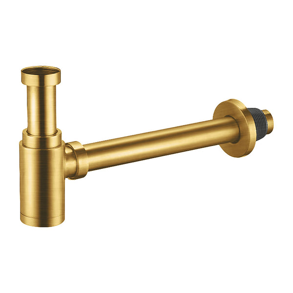 Aloni Design Sifón para Lavabo | De Latón 5/4 | 33cm | Oro Cepillado