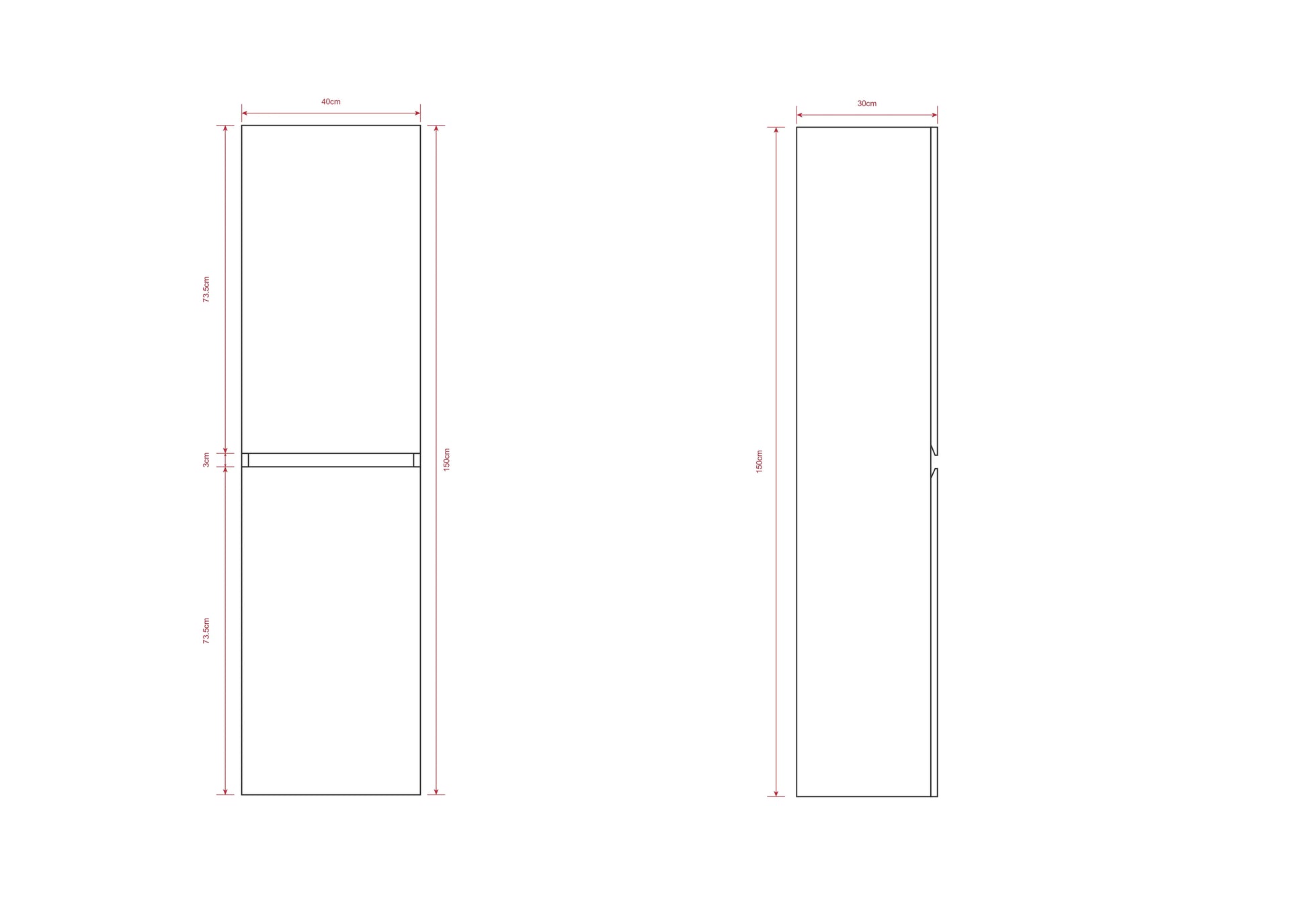 Kolomkast Ruvo - 150cm - Warm Eiken - WDtegels