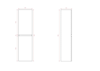 Column cabinet Ruvo - 150cm - Light Oak