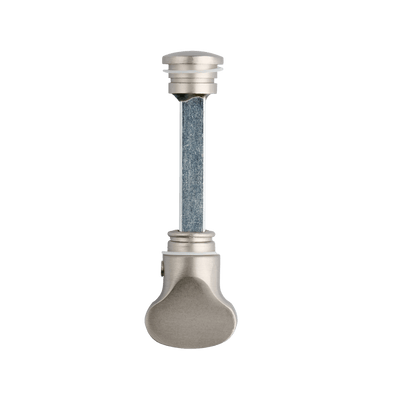 Draaiknop en sluitstift van deurklink Volano in RVS met WC-sluiting 63 mm