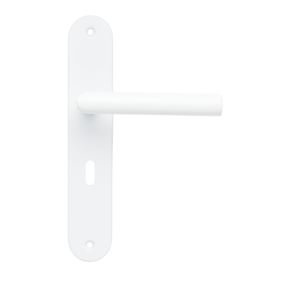 Deurklink Lucano in wit met sleutelgat 56 mm