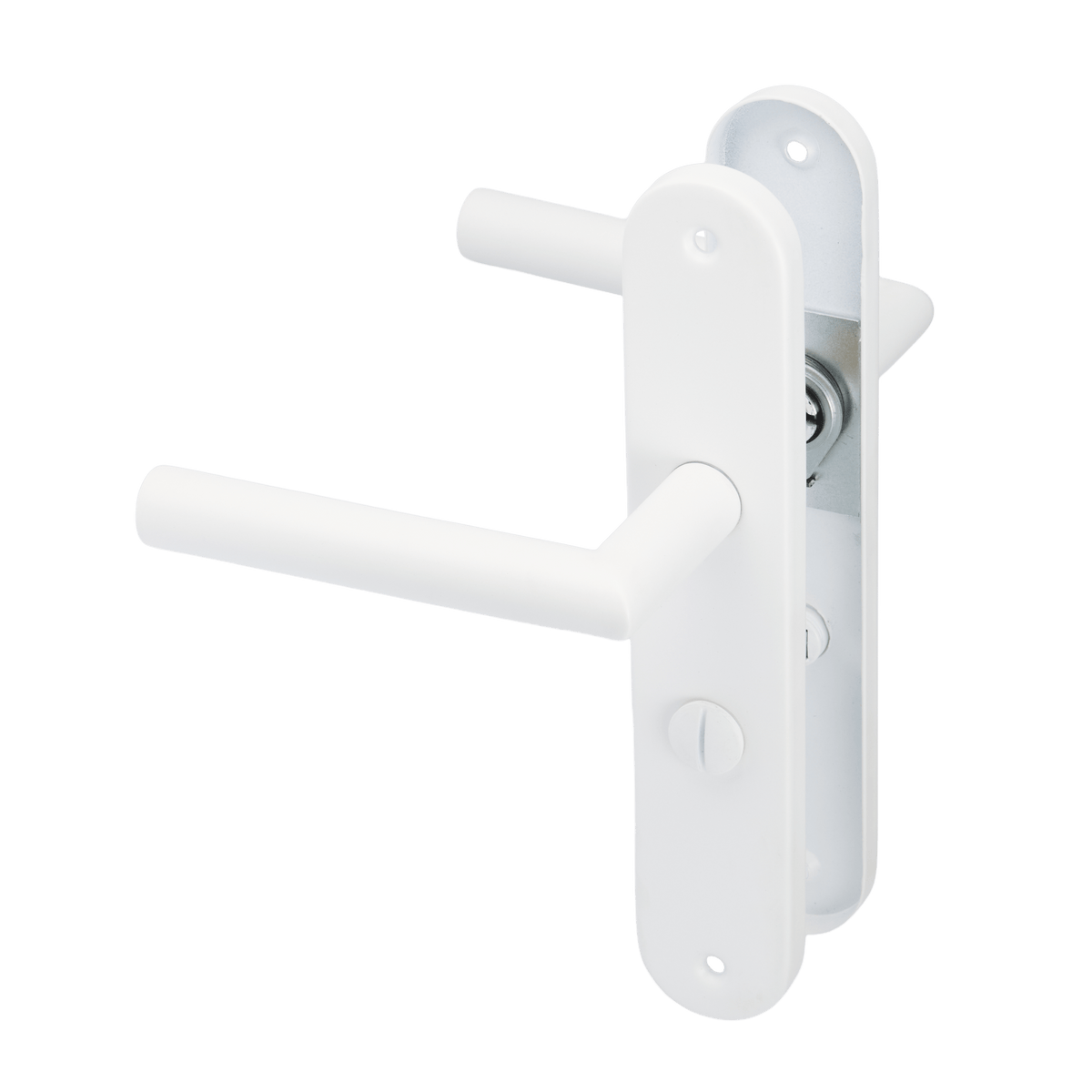 Deurklink Lucano in wit met WC-sluiting 63 mm