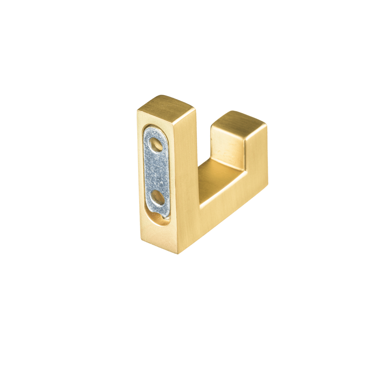 Achterzijde van enkele handdoekhaak in goud