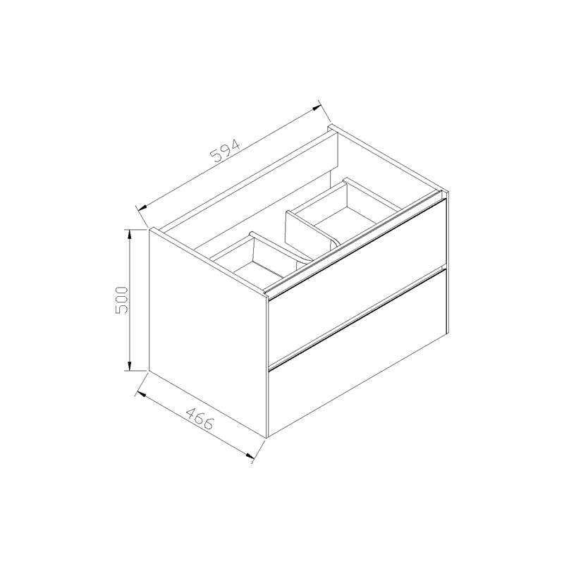 Badmeubel aktieset PL 60 HOOGGLANS WIT - WDtegels