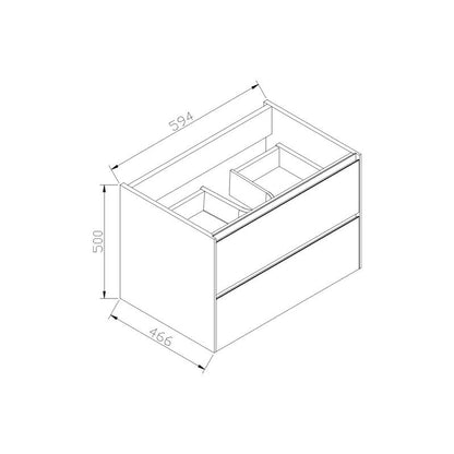 Badmeubel aktieset PL 60 HOOGGLANS WIT - WDtegels