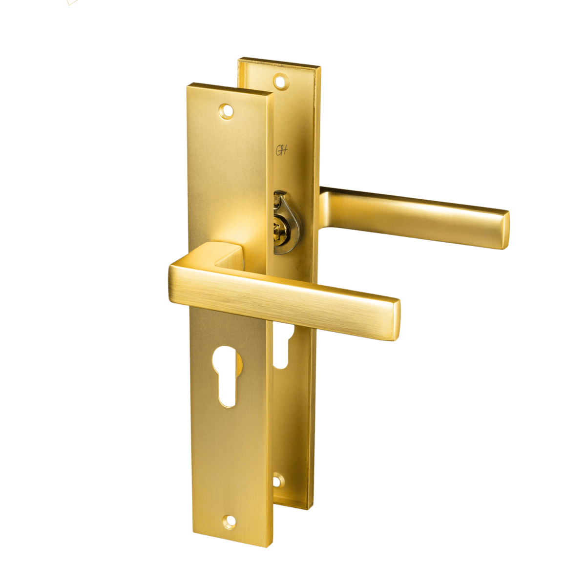 Deurklink Alassio in goud met cilindergat 55 mm