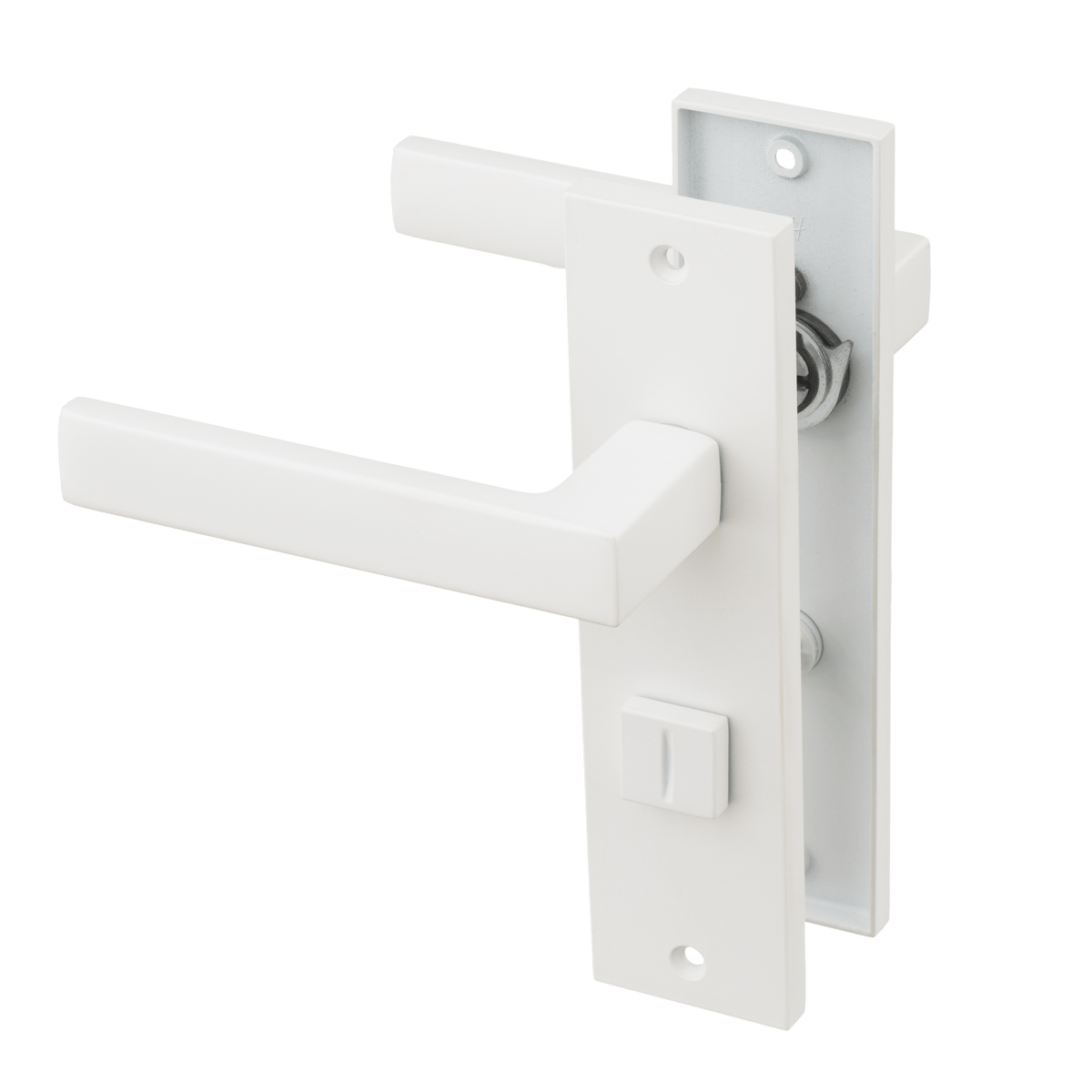 Deurklink Arezzo in wit met WC-sluiting 63 mm