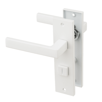 Deurklink Arezzo in wit met WC-sluiting 63 mm