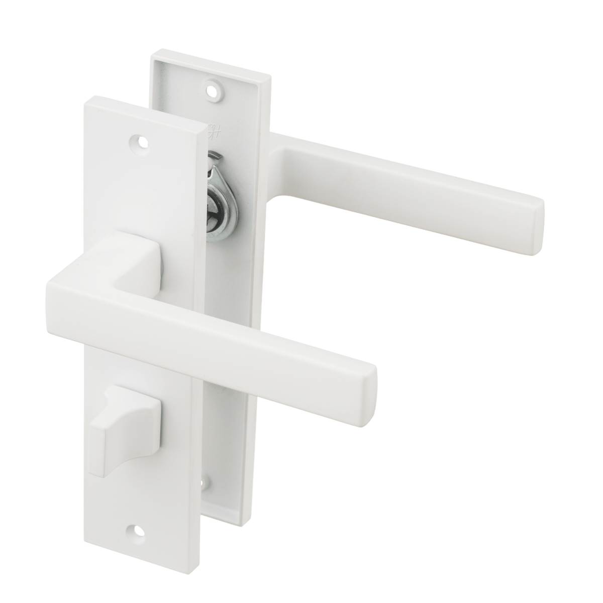 Deurklink Arezzo in wit met WC-sluiting 63 mm