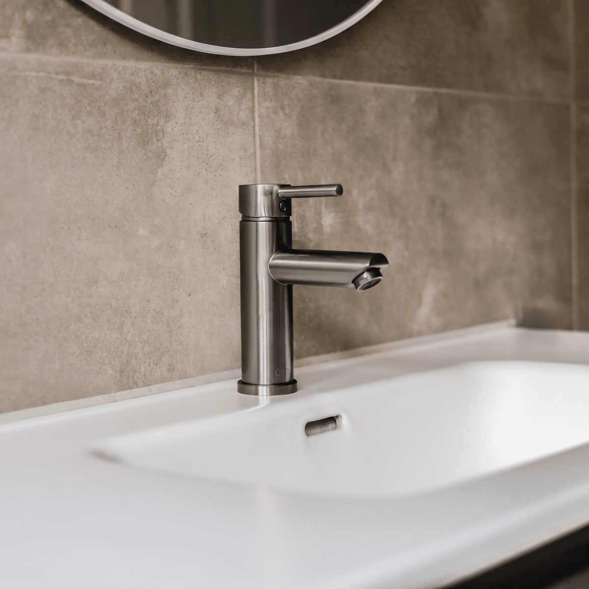 Atranti - Wastafelkraan Gun Metal - Warm/Koud