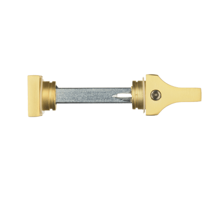 Draaiknop en sluitstift van deurklink Avola in goud met WC-sluiting 63 mm