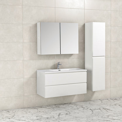 Onderkast badkamermeubel Tieme hoogglans wit 100x50x48cm