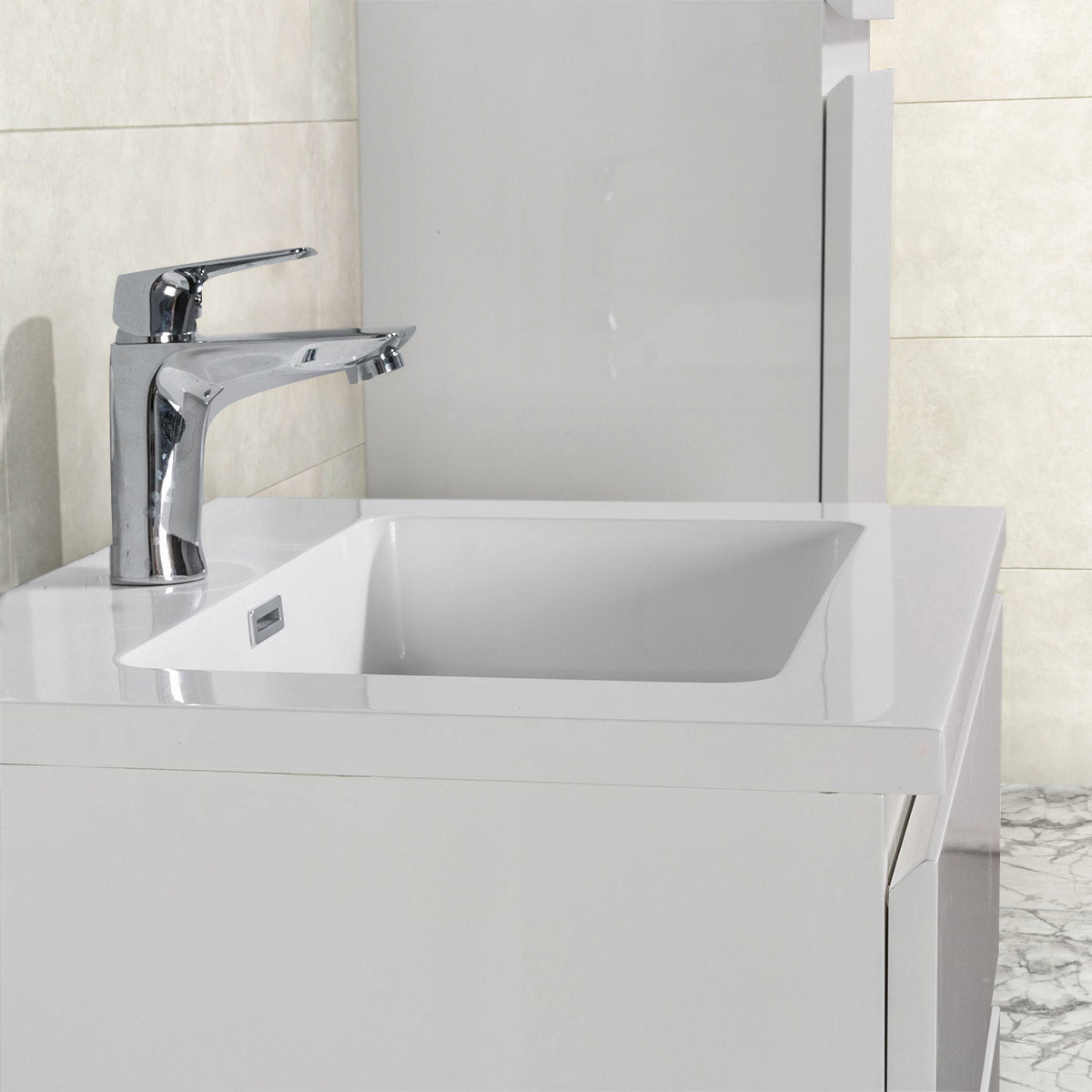 Onderkast badkamermeubel Tieme hoogglans wit 60x50x48cm