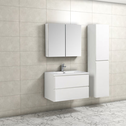 Onderkast badkamermeubel Tieme hoogglans wit 80x50x48cm