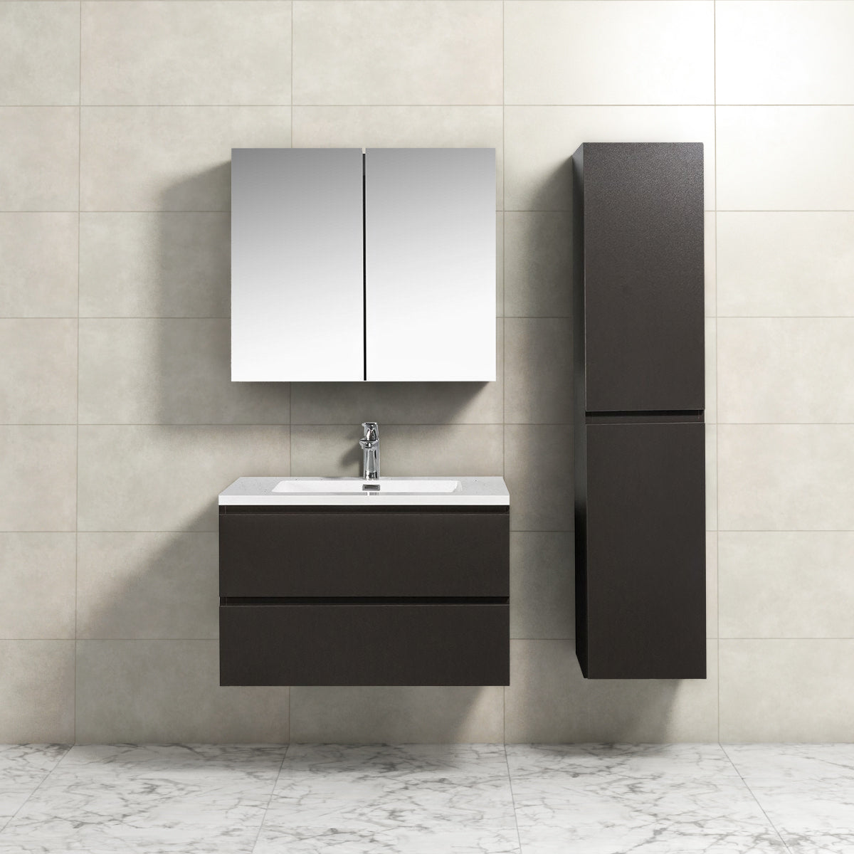 Onderkast badkamermeubel Tieme mat grijs 80x50x48cm - WDtegels