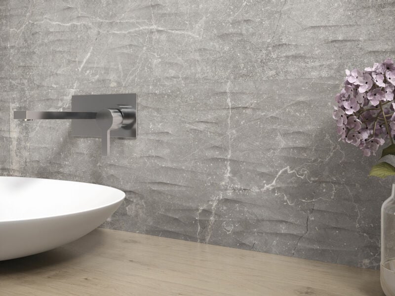 Wandtegel Concept Grey Kirat decor 30x90 rett