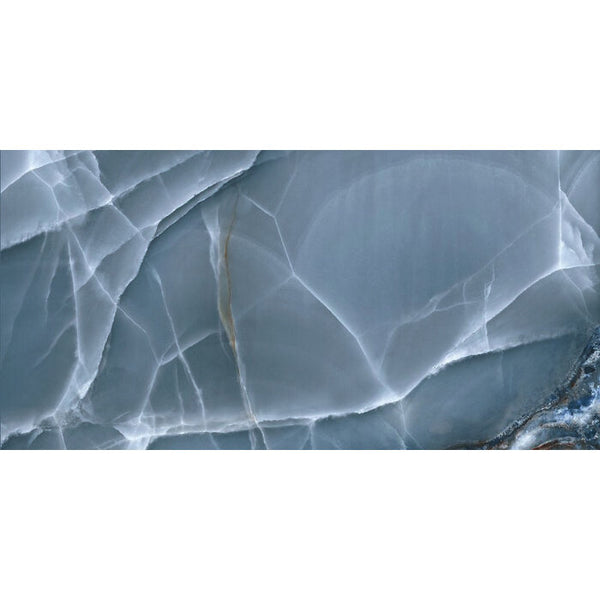 Vloertegel Onyx Bleu polished 60x120 rett