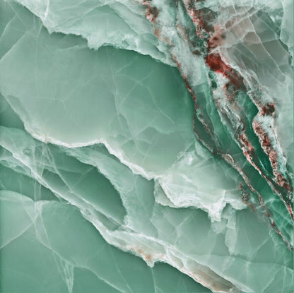 Vloertegel Onyx Turquoise polished 120x120 rett