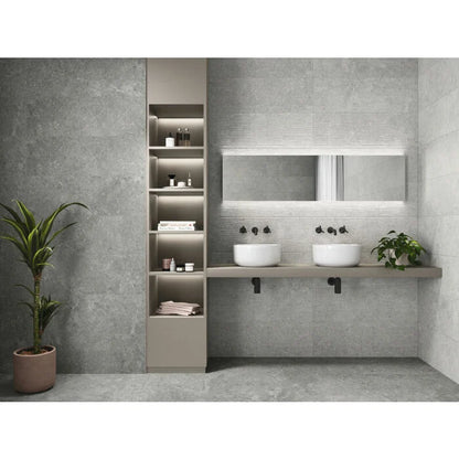 Wandtegel Stoneland Grey Wattle decor 30x90 rett