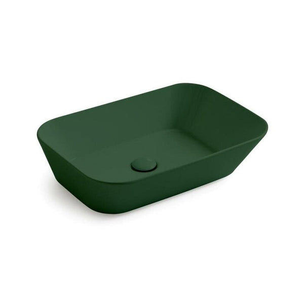 Mees design waskom rechthoek | 60x42x16,5cm | Mat groen